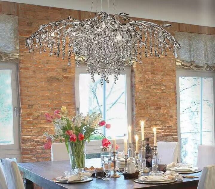 New Luxury Branch Crystal Pendant Chandelier Designer Creative Art Dining Room/Living Room Light Fixture - GILDLAMPS