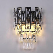 Nimbus Black Clear Crystal Wall Sconce - GILDLAMPS