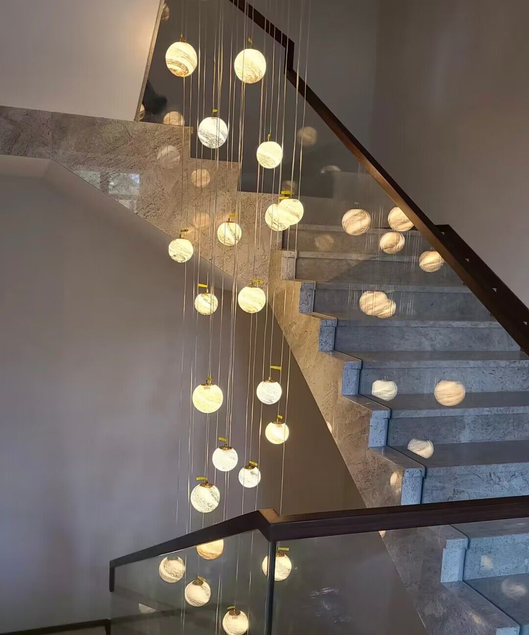 Nordic Planet Creative Long Pendant Chandelier For Staircase/Foyer/High-ceiling Hallway - GILDLAMPS