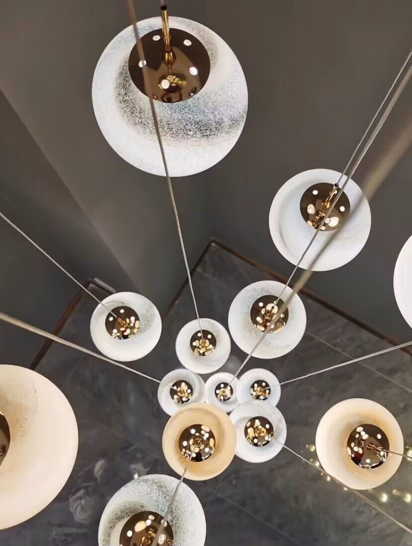Nordic Planet Creative Long Pendant Chandelier For Staircase/Foyer/High-ceiling Hallway - GILDLAMPS