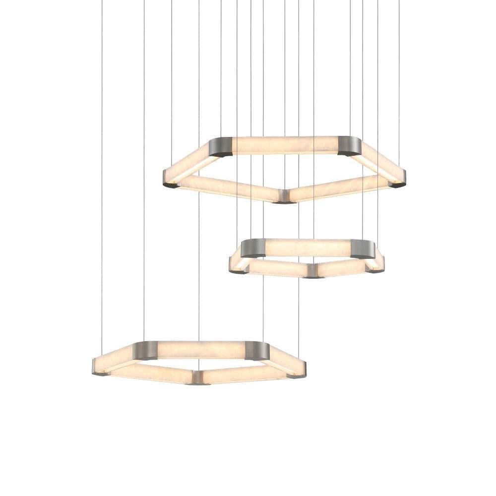 Ola Single Alabaster Ring Chandelier - GILDLAMPS
