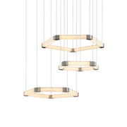 Ola Single Alabaster Ring Chandelier - GILDLAMPS