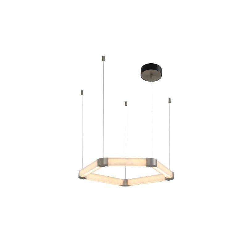 Ola Single Alabaster Ring Chandelier - GILDLAMPS