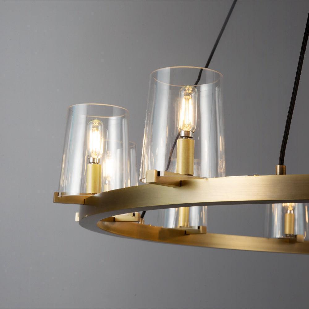 Paricia Clear Glass Round Chandelier 36" 48" 60" - GILDLAMPS