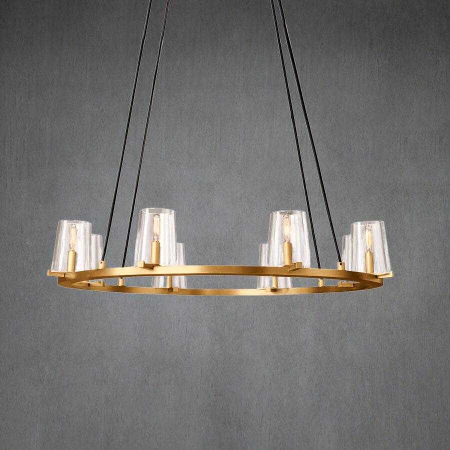 Paricia Clear Glass Round Chandelier 36" 48" 60" - GILDLAMPS