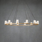 Paricia Clear Glass Round Chandelier 36" 48" 60" - GILDLAMPS