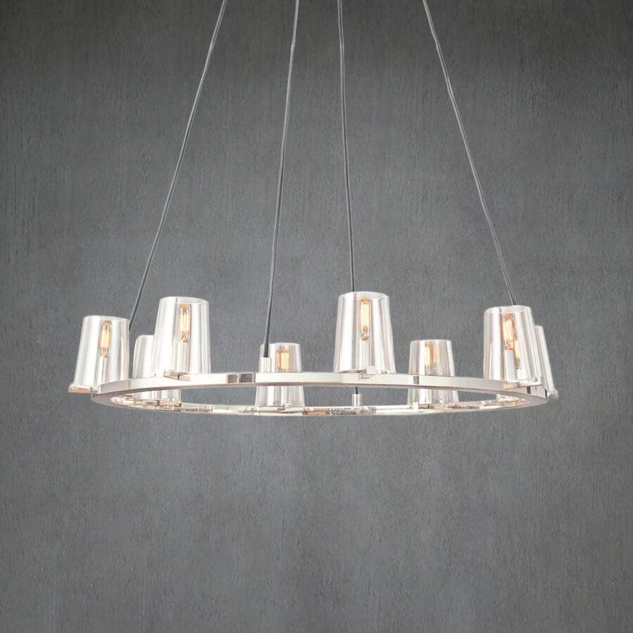 Paricia Clear Glass Round Chandelier 36" 48" 60" - GILDLAMPS