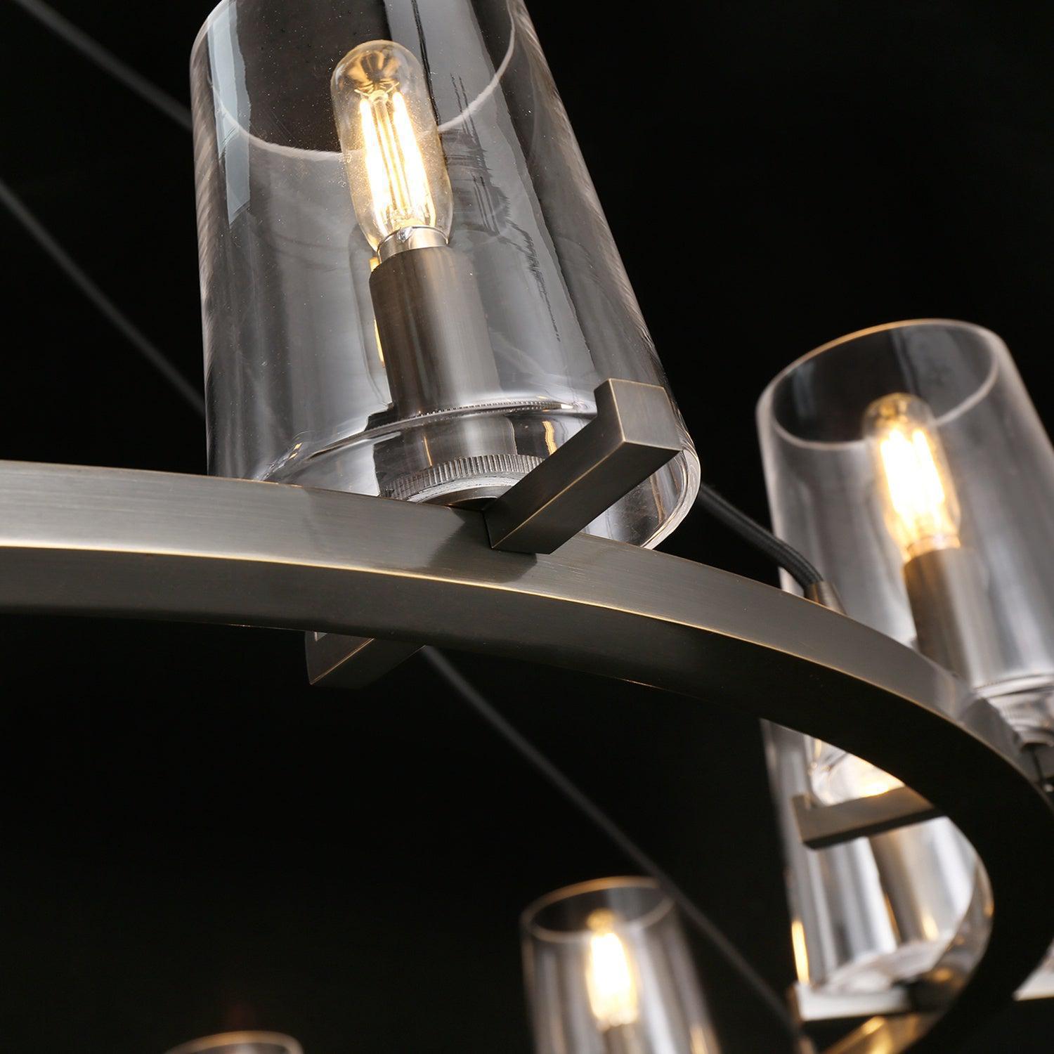 Paricia Clear Glass Round Chandelier 36" 48" 60" - GILDLAMPS