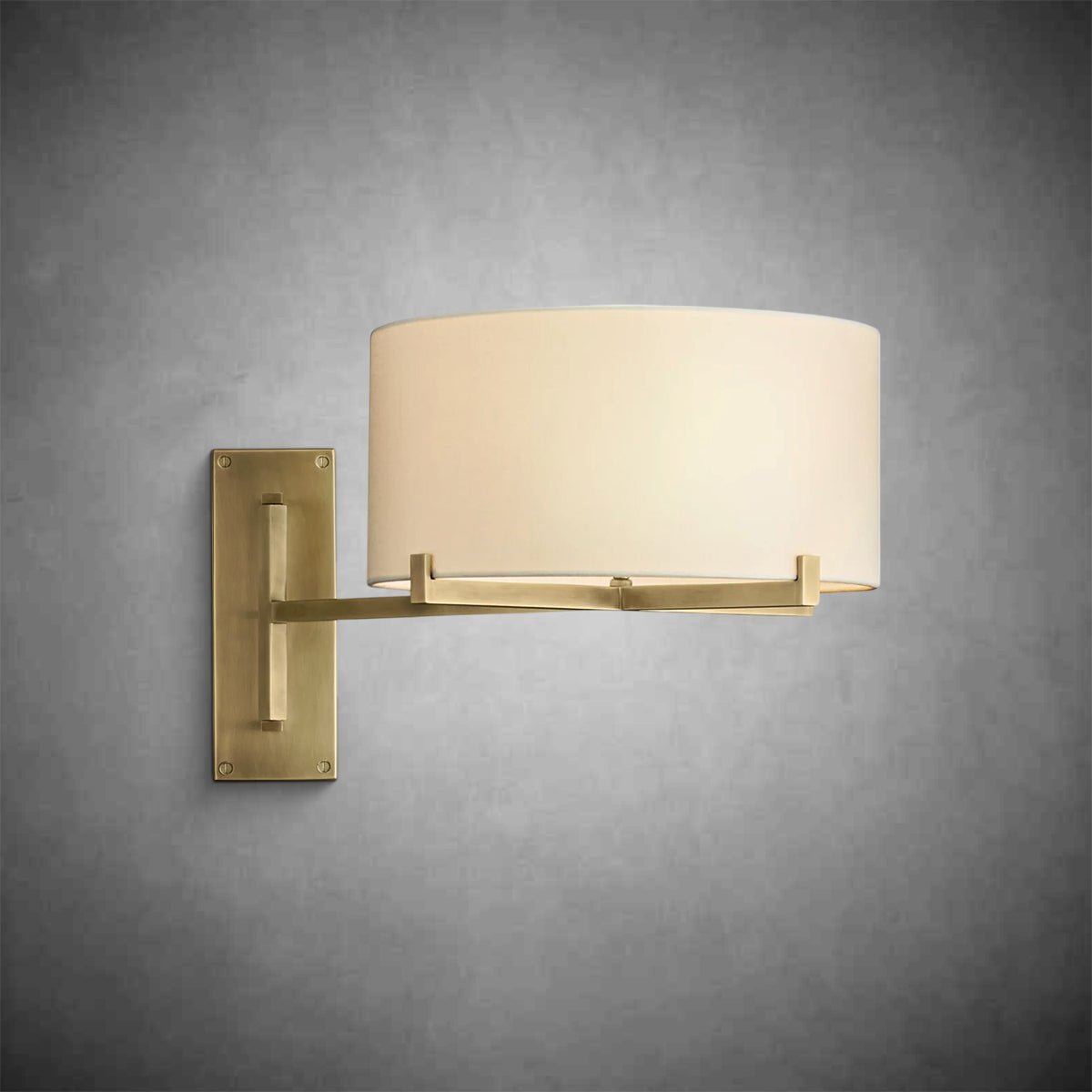 Paricia Drum Shade Swing-Arm Sconce - GILDLAMPS