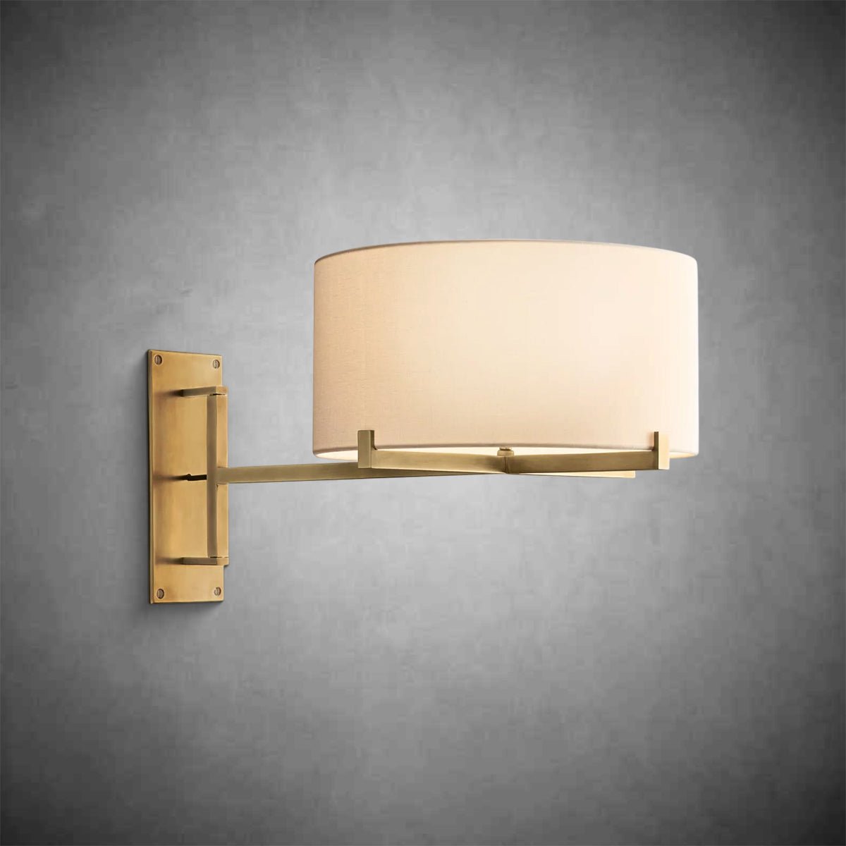 Paricia Drum Shade Swing-Arm Sconce - GILDLAMPS