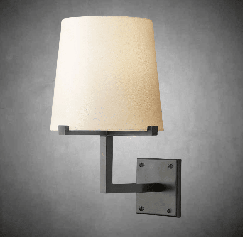 Paricia Fabric Shade Grand Sconce - GILDLAMPS