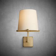 Paricia Fabric Shade Grand Sconce - GILDLAMPS