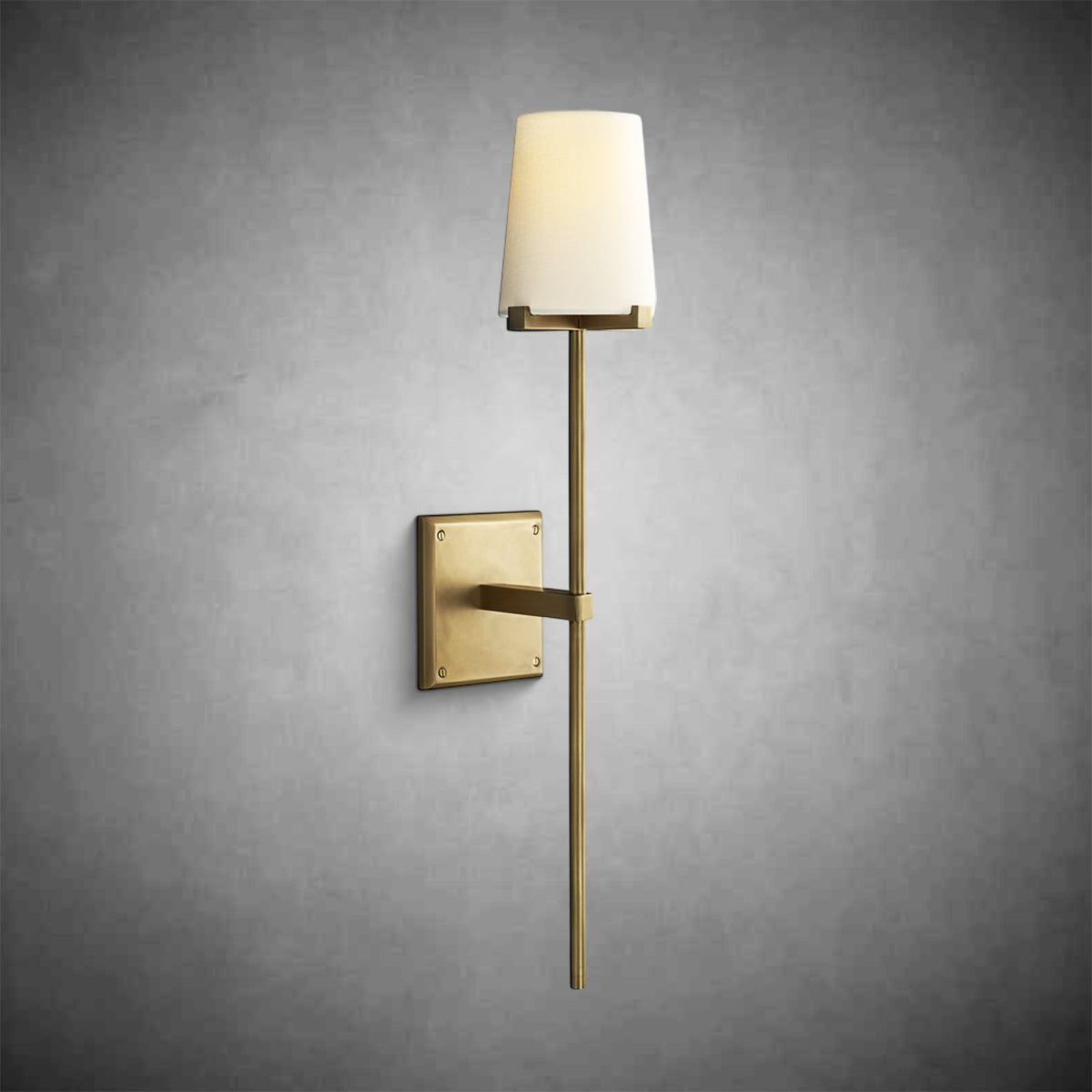 Paricia Fabric Shade Torch Sconce - GILDLAMPS