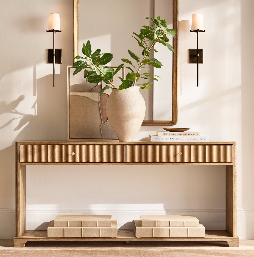 Paricia Fabric Shade Torch Sconce - GILDLAMPS
