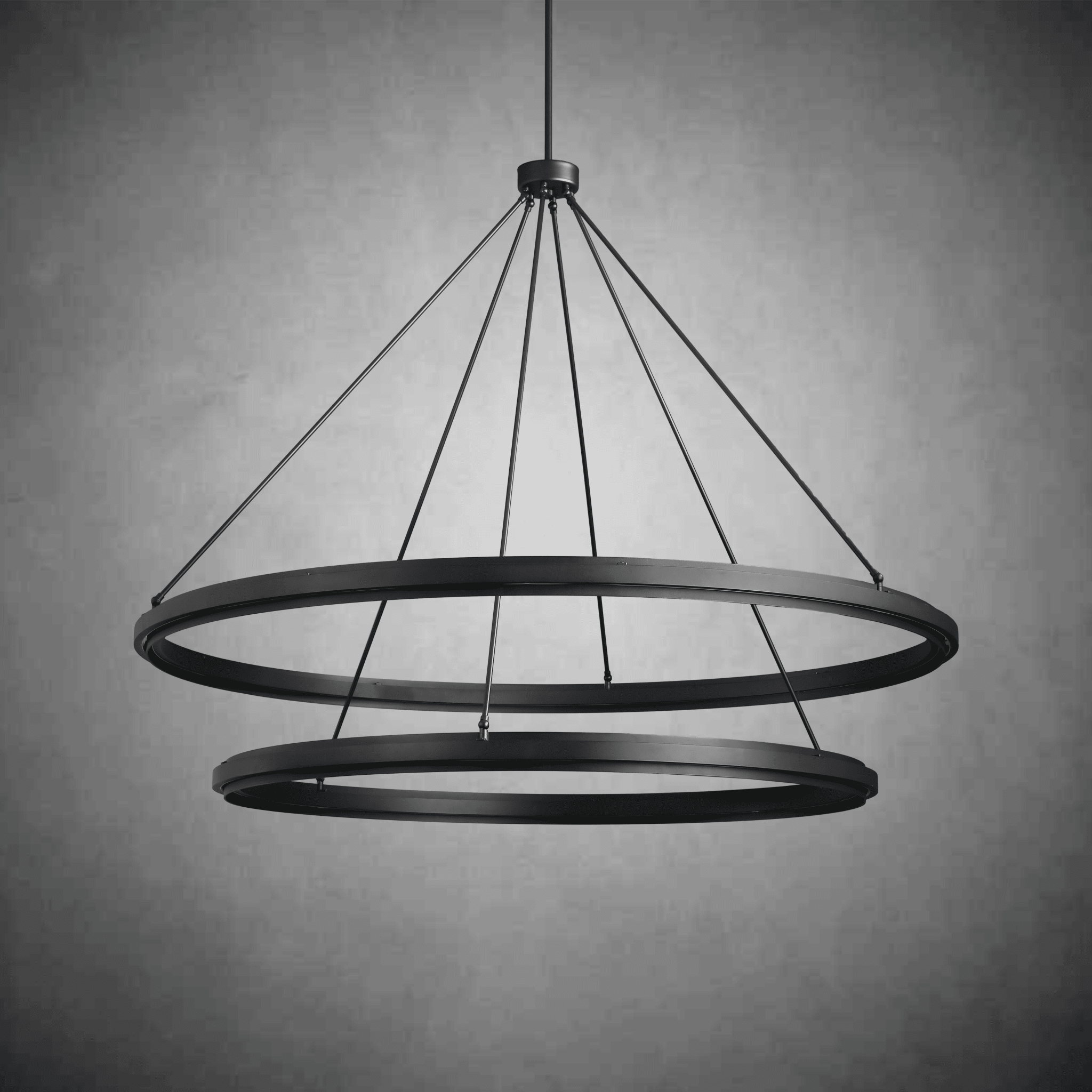 Peral 2-Tier Round Chandelier 60" - GILDLAMPS