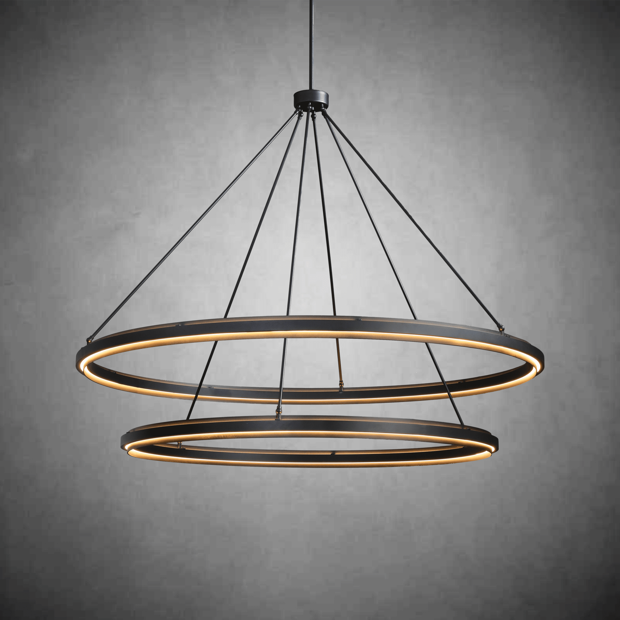 Peral 2-Tier Round Chandelier 60" - GILDLAMPS