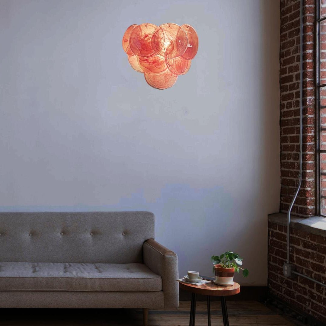 Pink Vintage Murano Glass Wall Lamp - GILDLAMPS