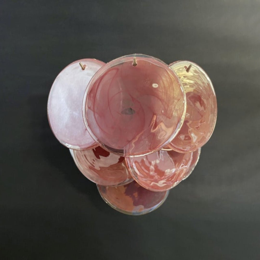 Pink Vintage Murano Glass Wall Lamp - GILDLAMPS