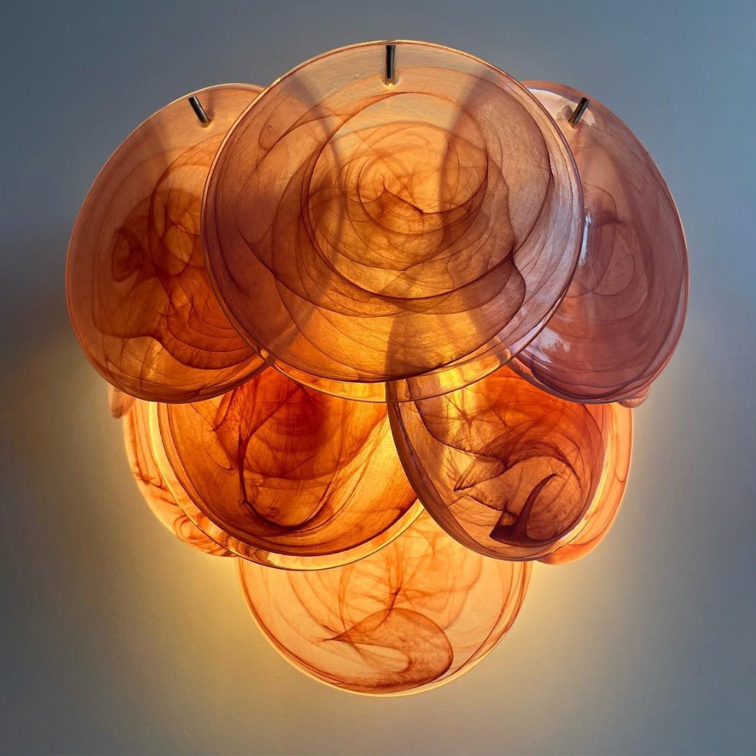 Pink Vintage Murano Glass Wall Lamp - GILDLAMPS