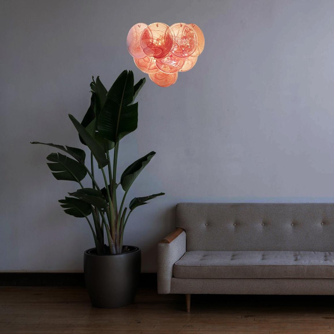 Pink Vintage Murano Glass Wall Lamp - GILDLAMPS