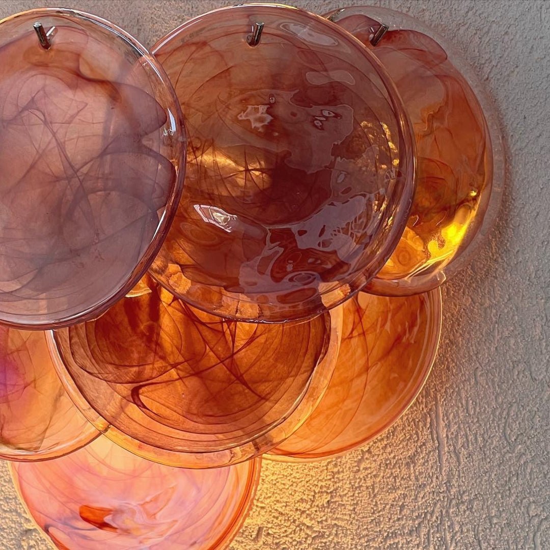 Pink Vintage Murano Glass Wall Lamp - GILDLAMPS