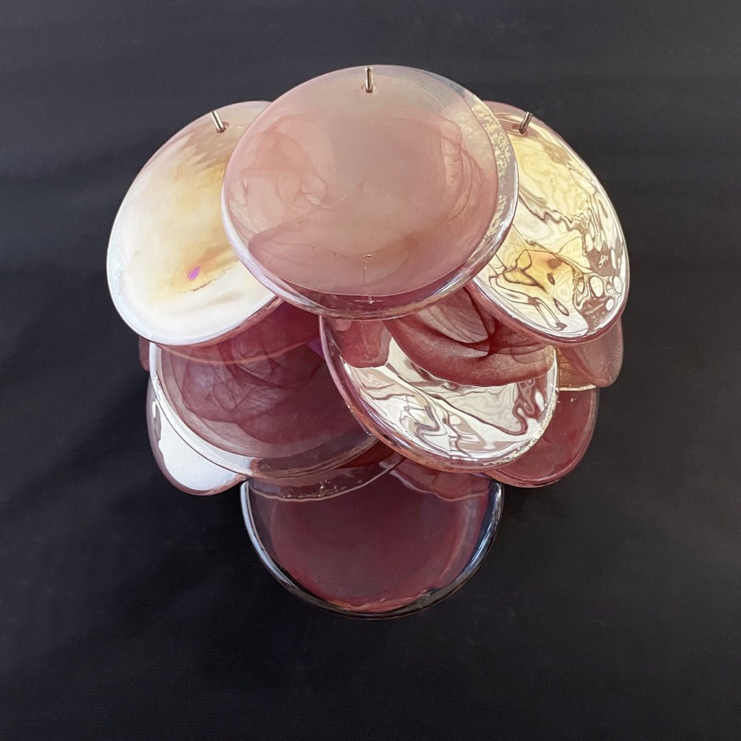 Pink Vintage Murano Glass Wall Lamp - GILDLAMPS