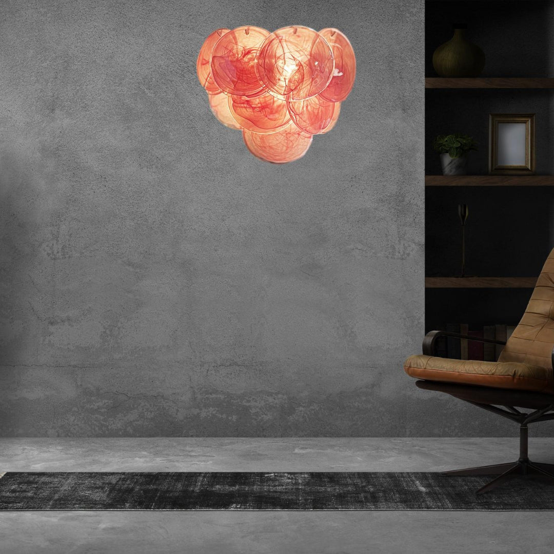 Pink Vintage Murano Glass Wall Lamp - GILDLAMPS