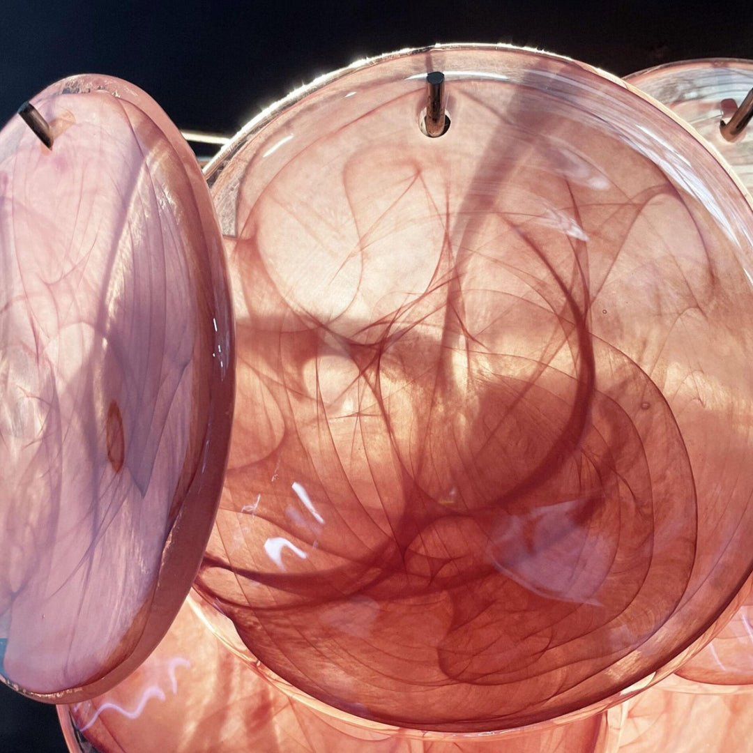 Pink Vintage Murano Glass Wall Lamp - GILDLAMPS