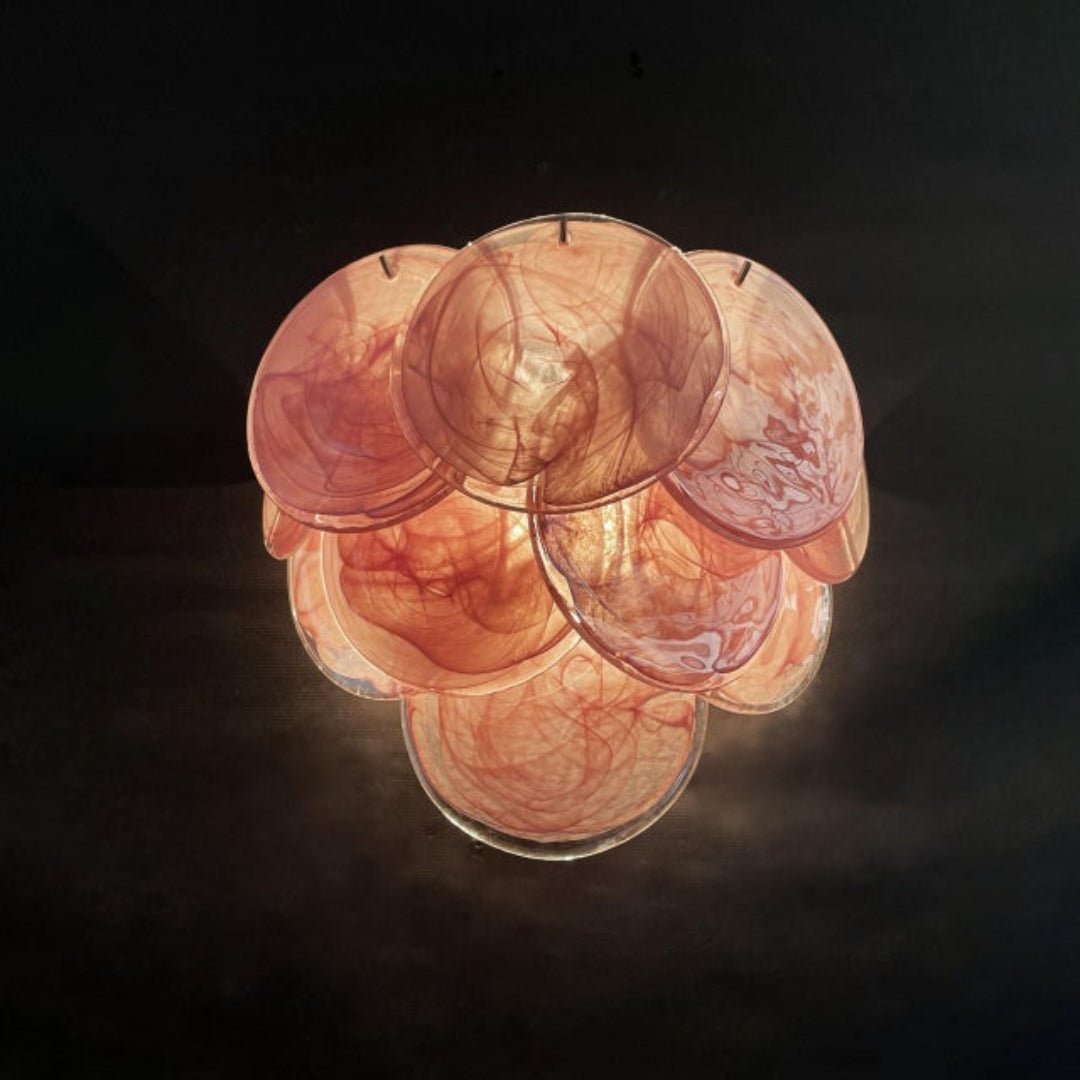 Pink Vintage Murano Glass Wall Lamp - GILDLAMPS