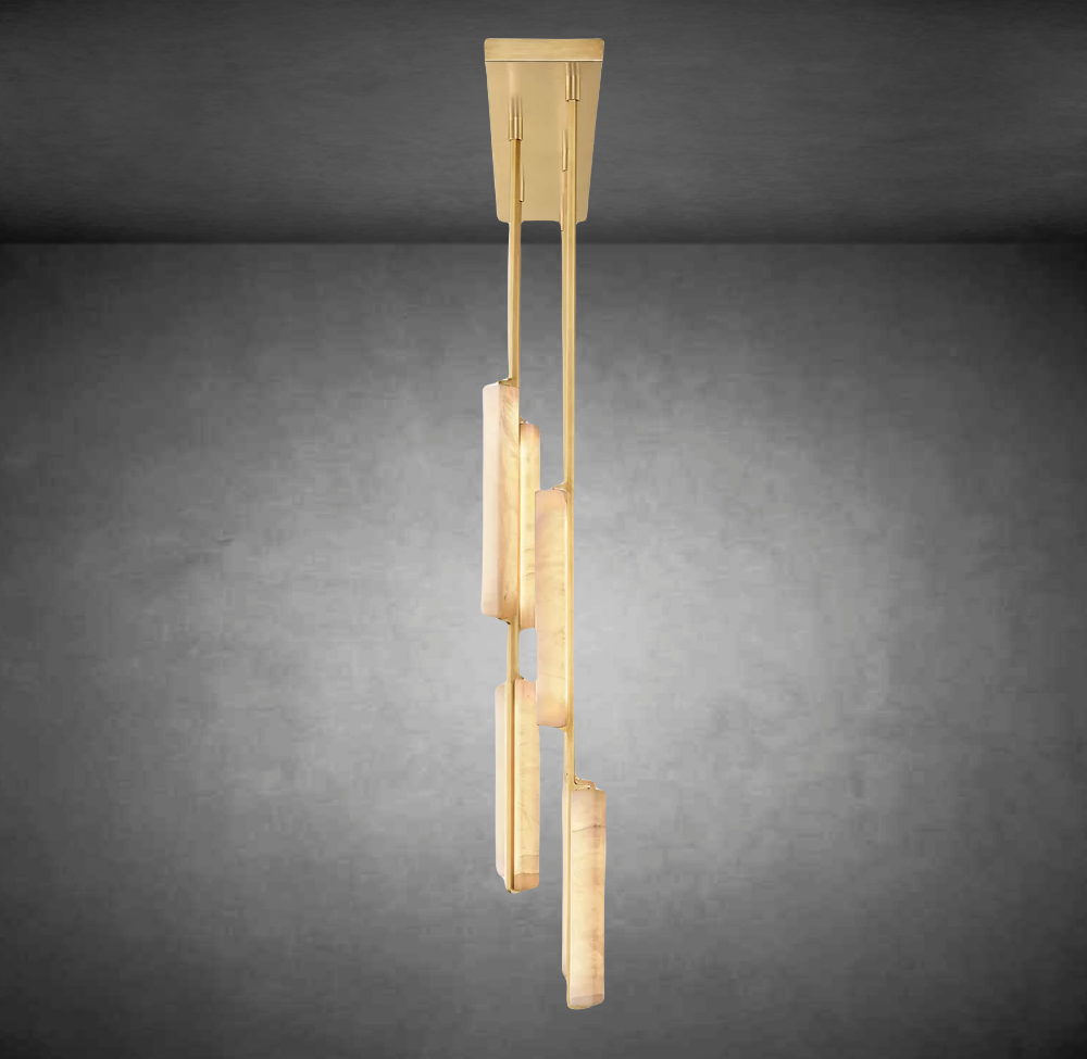 Auduban Alabaster Linear Chandelier