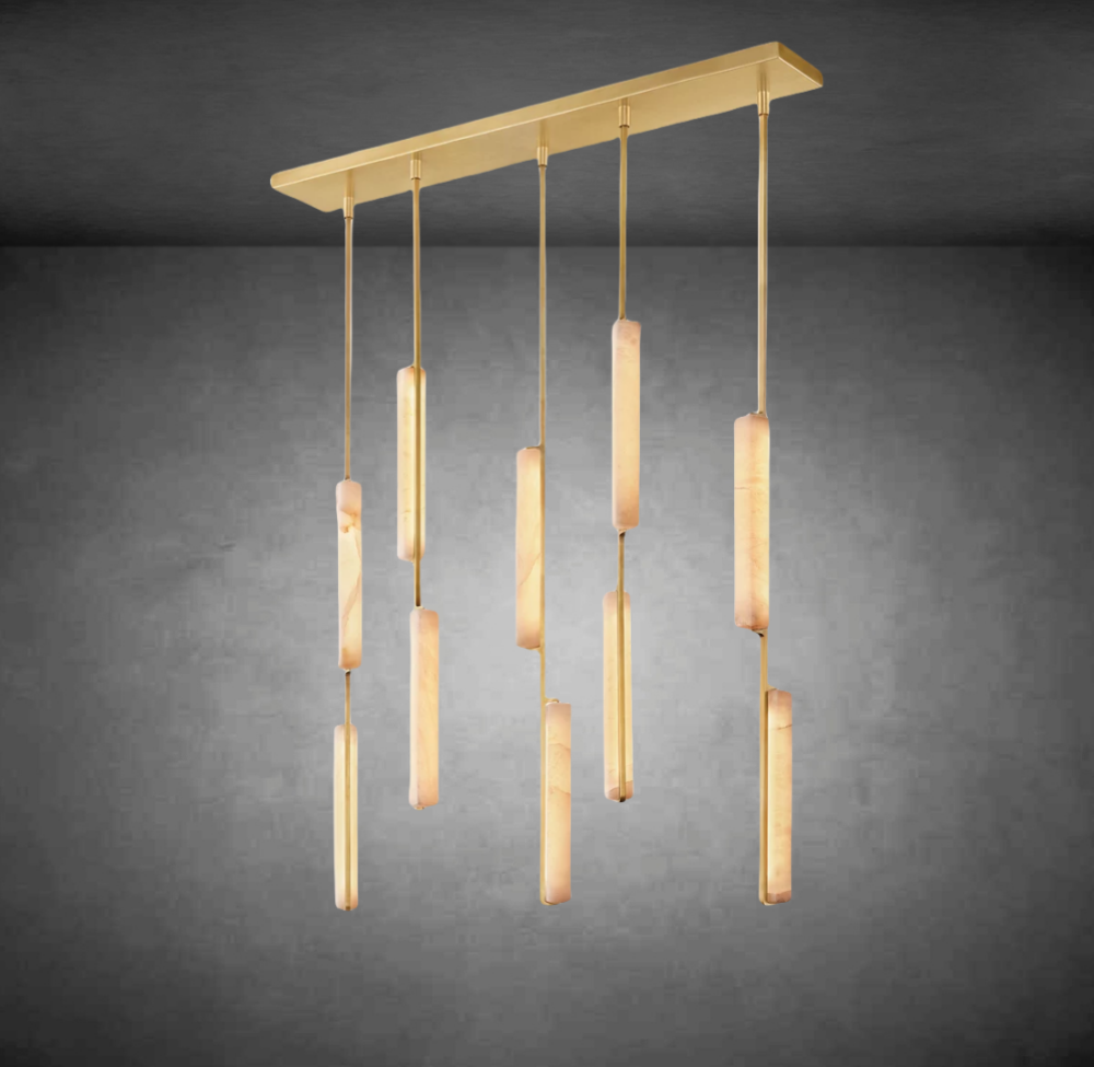 Auduban Alabaster Linear Chandelier