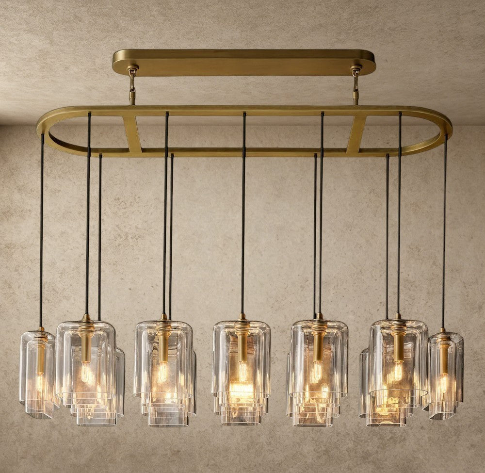 Lacour Clear Glass Linear Chandelier