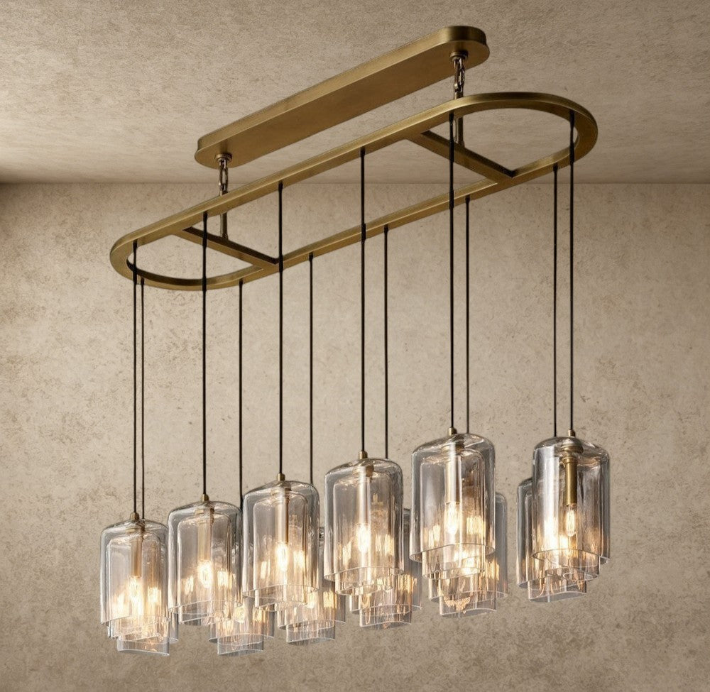 Lacour Clear Glass Linear Chandelier