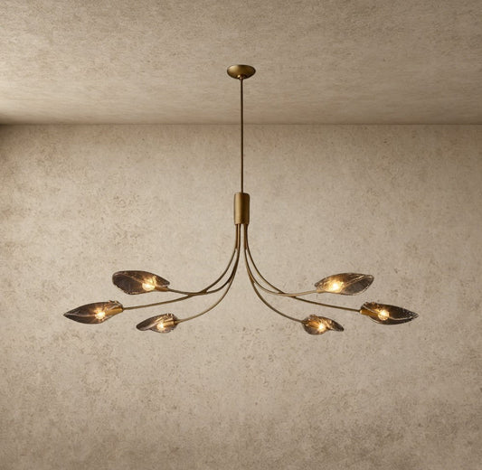 Shell Smoke Glass Chandelier