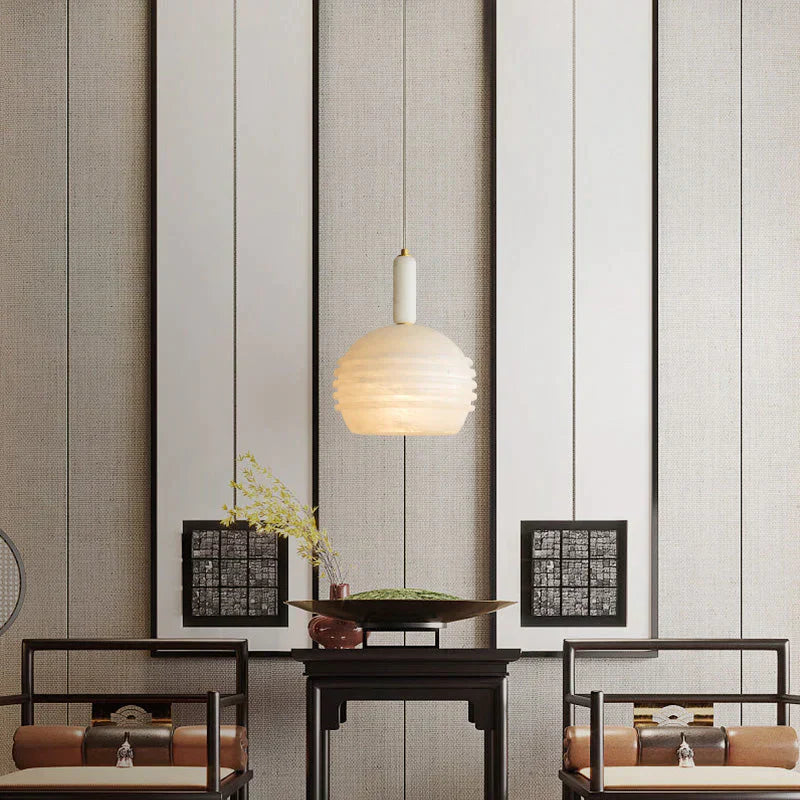 Nina Modern Alabaster Pendant Light, Alabaster Pendant Lamp Besides Bed