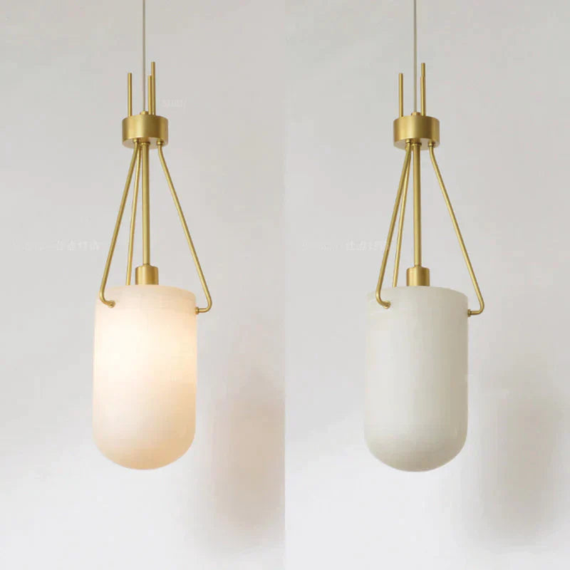 Nina Modern Alabaster Pendant Light, Alabaster Pendant Lamp Besides Bed