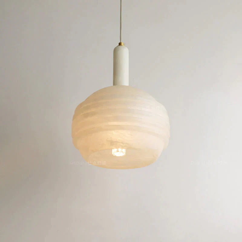 Nina Modern Alabaster Pendant Light, Alabaster Pendant Lamp Besides Bed