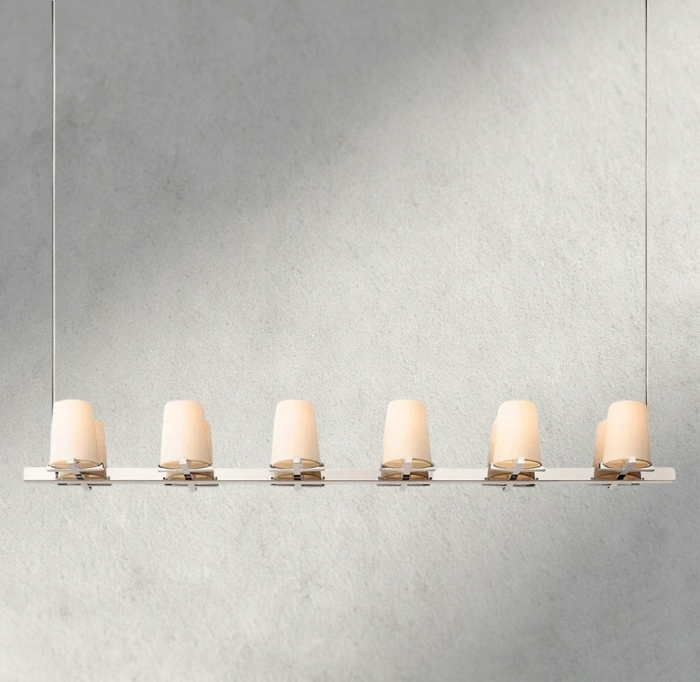Puailace Fabric Shade Linear Chandelier - GILDLAMPS