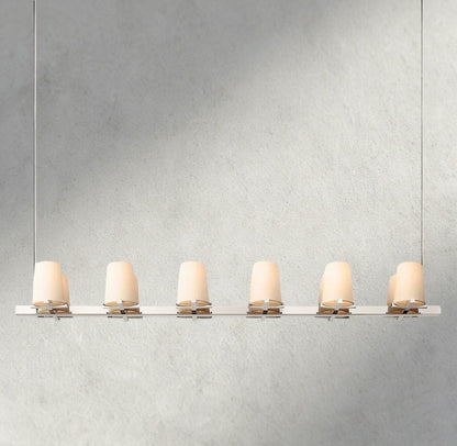 Puailace Fabric Shade Linear Chandelier - GILDLAMPS