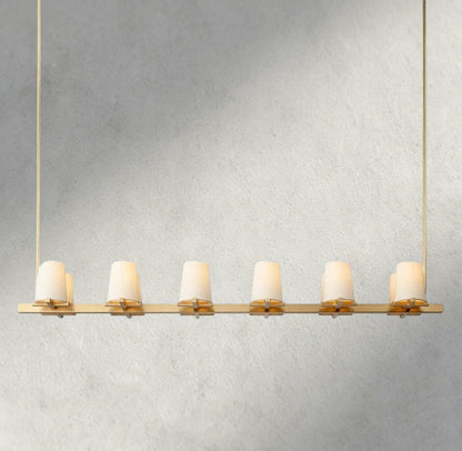 Puailace Fabric Shade Linear Chandelier - GILDLAMPS