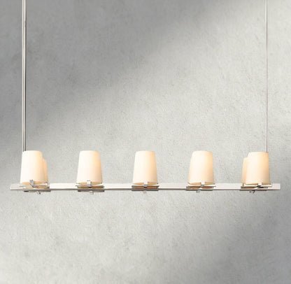Puailace Fabric Shade Linear Chandelier - GILDLAMPS
