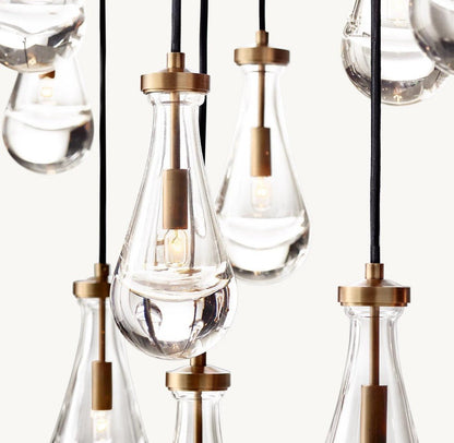 Raindrop Rectangular Chandelier 54" - GILDLAMPS