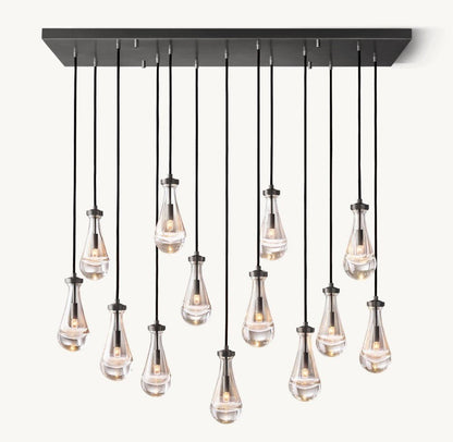 Raindrop Rectangular Chandelier 54" - GILDLAMPS