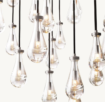 Raindrop Rectangular Chandelier 54" - GILDLAMPS