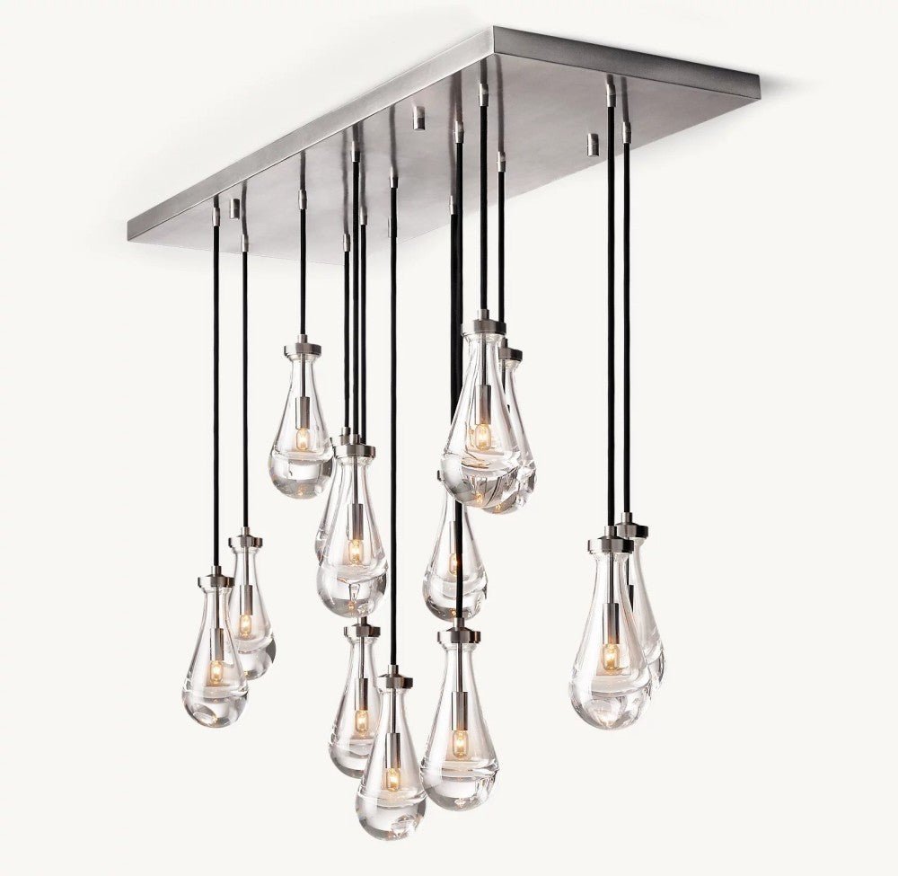 Raindrop Rectangular Chandelier 54" - GILDLAMPS