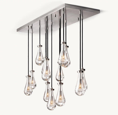 Raindrop Rectangular Chandelier 54" - GILDLAMPS