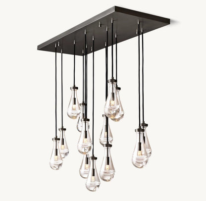 Raindrop Rectangular Chandelier 54" - GILDLAMPS