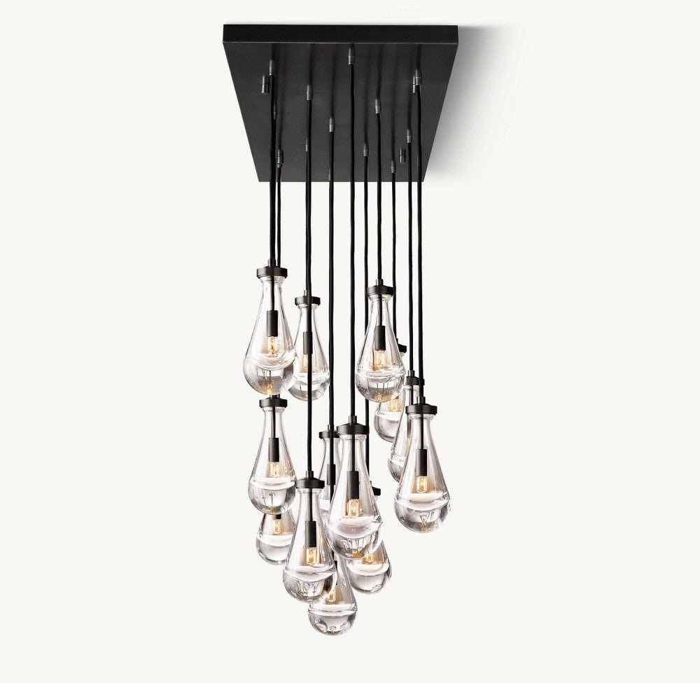 Raindrop Rectangular Chandelier 54" - GILDLAMPS