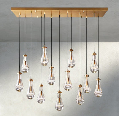 Raindrop Rectangular Chandelier 54", 72" - GILDLAMPS