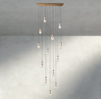 Raindrop Rectangular Chandelier 54", 72" - GILDLAMPS